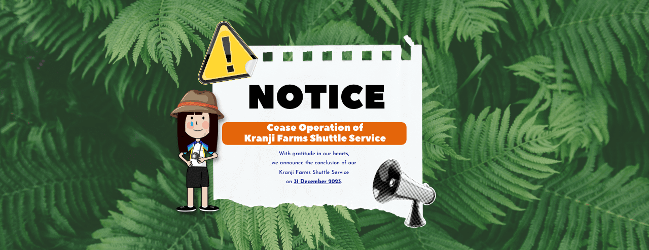 Kranji Farms Shuttle Notice Header