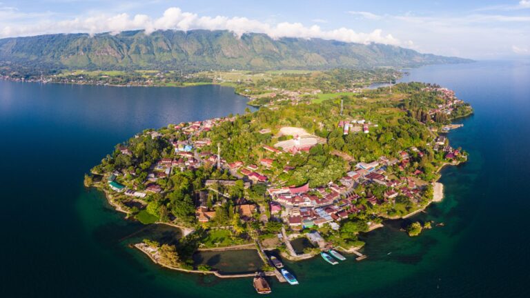 Aerial View of Samosir Island