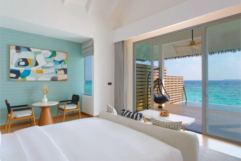 Start your day above the lagoon – ocean views and your own private pool included.