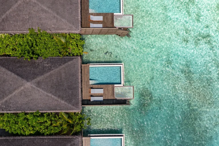Step into serenity – Waterfront Pool Villas with uninterrupted lagoon blues.