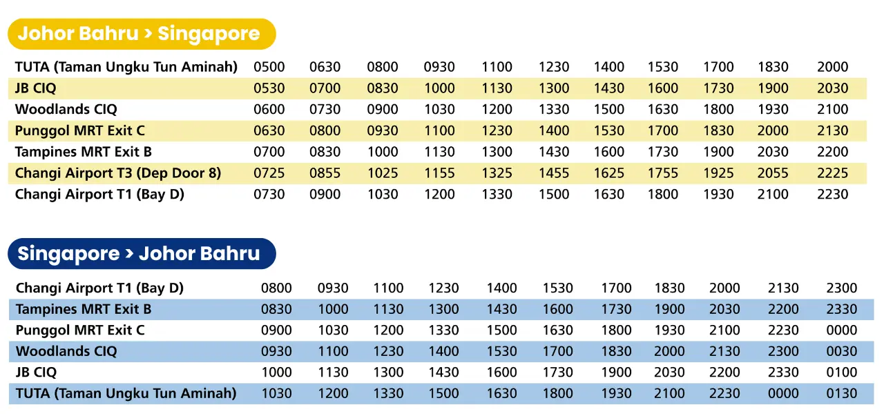 Service Timetable